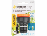 Přípojka Strend Pro Garden, G1", s redukcí G3/4", na vodovodní kohoutek, vnitřní závit, MAX FLOW