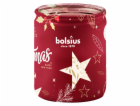 Svicka Bolsius Starlight, 82x68 mm, brusinka, ve skle