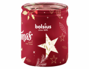 Svicka Bolsius Starlight, 82x68 mm, brusinka, ve skle