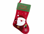 Dekorace MagicHome Vánoce, Bota, vzor Santa, 25 x 41 cm