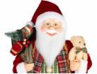 Dekorace MagicHome Vanoce, Santa, s darkem a medvedem, ce...
