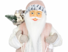 Dekorace MagicHome Vánoce, Santa, s dárkem, růžovo-hnědý,...