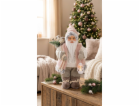Dekorace MagicHome Vánoce, Santa, s dárkem, růžovo-hnědý,...