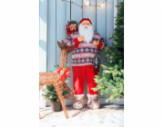 Dekorace MagicHome Vánoce, Santa, se svetrem, 120 cm