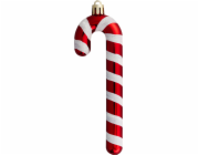 Dekorace MagicHome Vánoce, Vánoční lízátko, bílo-červená, 12,5 cm, balení 6 ks