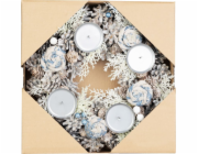 Věnec MagicHome Vánoce, adventní, modro-bílý, 30 cm