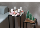 Věnec MagicHome Vánoce, adventní, růžovo-oranžový, 30 cm