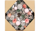 Venec MagicHome Vanoce, zavesny, ruzovo-oranzovy, 25 cm