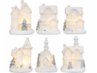 Dekorace MagicHome Vanoce, domecek, plast, 1xLED tepla bi...