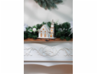 Dekorace MagicHome Vianoce, kostel, drevo, 6xLED tepla bi...