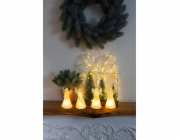 Anděl MagicHome Vánoce, plast, mix motivů, 1xLED teplá bílá, 6x5x11 cm, 3xLR44, sellbox 12ks