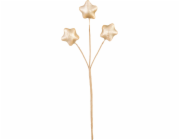 Větvička MagicHome Vánoce, hvězdy, zlatá, 8,5 cm