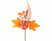 Větvička MagicHome Nature, podzimní, oranžová, 22 cm