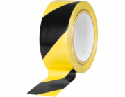 Páska Strend Pro, 50 mm, L-33 m, PVC, lepicí, výstražná, žlutá/černá