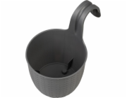 Závesný kvetináč Strend pro, PP, 26x18x24,5 cm, farba sivá