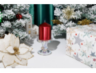 Sviečka MagicHome Vianoce, 7x10 cm, valcová, červená, met...