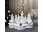 Dekorácia MagicHome Vianoce, Dedinka s jeleňmi, 10 LED te...
