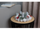 Veniec MagicHome Vianoce, prírodný, biely, adventný, 30 cm