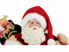 Dekorácia MagicHome Vianoce, Santa s darčekmi a medvedíko...