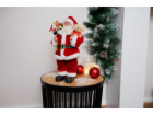 Dekorácia MagicHome Vianoce, Santa s darčekmi a medvedíko...