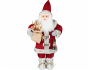 Dekorácia MagicHome Vianoce, Santa s lampášom, červený, 46 cm