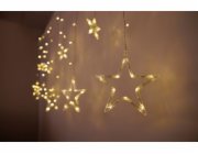 Reťaz MagicHome Vianoce Curtain, 138x LED teplá biela, s hviezdami, 230V, 8 funkcií, osvetlenie, L-2