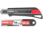 Nůž Strend Pro Premium FD781, BlackMatt, SoftTouch, 18 mm, odlamovací, + 10 čepelí, sada