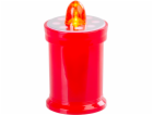 Svíčka MagicHome TG-18, LED, na hrob, červená, 11 cm, (so...