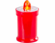 Svíčka MagicHome TG-18, LED, na hrob, červená, 11 cm, (součást balenia 2xAA)