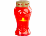 Kahanec MagicHome TG-26, s LED sviečkou, na hrob, červený, 17 cm, (súčasť balenia 2xAA)