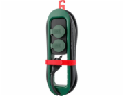 Kábel Strend Pro FS0701, L-3.20 m, predlžovací, 2x zásuvka, na zavesenie, IP44