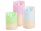 Sviečky MagicHome Vianoce, sada 3 ks, LED, 3xAAA, pravý v...