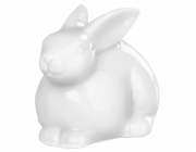 Dekorace MagicHome, Zajíček, bílá, porcelán, Velikonoce, 10,4x7,3x7,1 cm