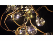 Reťaz Strend Pro Solar Bulb, 10x LED, tvar žiarovky, solárna, L-3,8 m