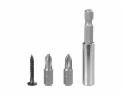 Sada vrutov Strend Pro, skrutky do sadrokartónu, 3,5x25 mm, s 2x bitmi a magnetickým držiakom, v dóz