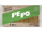 Podpaľovač PE-PO® drevný pevný, 32 ks, rozpaľovač na gril...