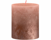 Sviečka Bolsius Rustic, valcová, Vianoce, Sunset Creamy Caramel+ Copper, 80/68 mm