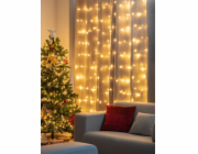 MagicHome Vánoční záclonový řetěz, 160x LED teplá bílá, 230V, 50 Hz, 8 funkcí, časovač, osvětlení, L