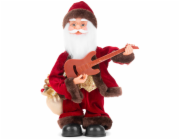 MagicHome Vánoční dekorace, Santa s kytarou, 3xAAA, 35 cm, hrající