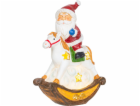 MagicHome Vánoční dekorace, Santa na koni, LED, polyresin...