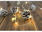 MagicHome Vánoční borovicový řetěz, 20x LED teplá bílá, s...