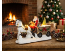 MagicHome Vánoční dekorace, Santa s koněm, LED, 3xAA, int...