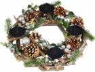 Věnec MagicHome Vánoce, adventní, přírodní, 30 cm