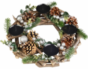Věnec MagicHome Vánoce, adventní, přírodní, 30 cm