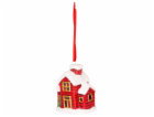 Dekorace MagicHome Christmas, domeček, LED, terakota, záv...