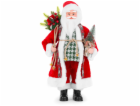MagicHome Vánoční dekorace, Santa s pytlem s dárky a stro...