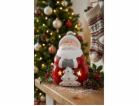 Dekorace MagicHome Vánoce, Santa, LED, terakota, 8,5x8,2x...
