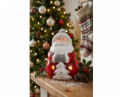 Dekorace MagicHome Vánoce, Santa, LED, terakota, 8,5x8,2x12,5 cm