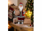 MagicHome Vánoční dekorace, Santa s pytlem a stromečkem, ...