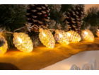 Řetěz MagicHome Christmas Pine, 10x LED teplá bílá, s bor...